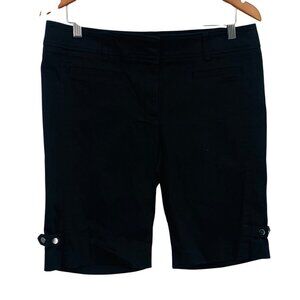 Cache Womens Black Shorts Size 12 Bermuda Stretch Classic NWOT New